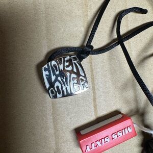 Miss Sixty Silver 'Flower Power' Pendant Necklace